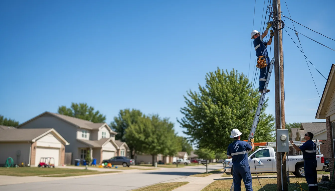 Residential electrician providing installation services in Fentress, TX